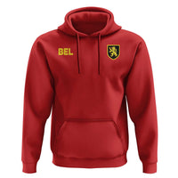 Vintage Belgium Hoodie Belgian Football Pride Belgium Lion Crest Soccer Graphic