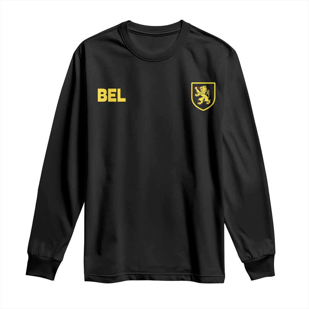 Vintage Belgium Long Sleeve Shirt Belgian Football Pride Belgium Lion Crest Soccer Graphic