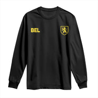 Vintage Belgium Long Sleeve Shirt Belgian Football Pride Belgium Lion Crest Soccer Graphic