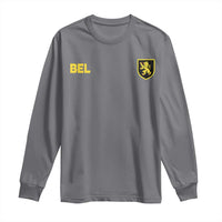 Vintage Belgium Long Sleeve Shirt Belgian Football Pride Belgium Lion Crest Soccer Graphic