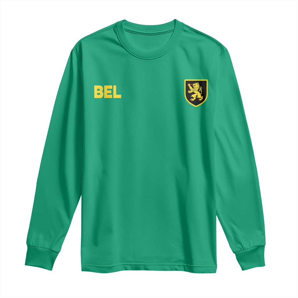 Vintage Belgium Long Sleeve Shirt Belgian Football Pride Belgium Lion Crest Soccer Graphic