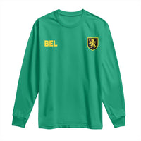 Vintage Belgium Long Sleeve Shirt Belgian Football Pride Belgium Lion Crest Soccer Graphic