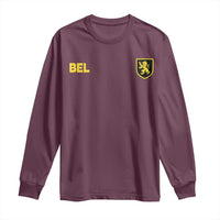 Vintage Belgium Long Sleeve Shirt Belgian Football Pride Belgium Lion Crest Soccer Graphic