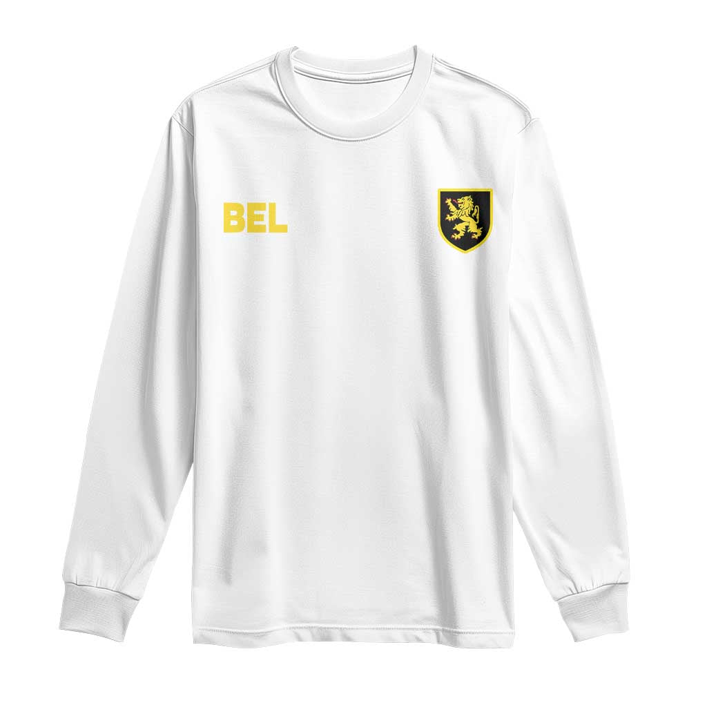 Vintage Belgium Long Sleeve Shirt Belgian Football Pride Belgium Lion Crest Soccer Graphic