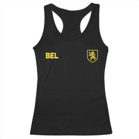 Vintage Belgium Racerback Tank Top Belgian Football Pride Belgium Lion Crest Soccer Graphic