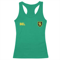 Vintage Belgium Racerback Tank Top Belgian Football Pride Belgium Lion Crest Soccer Graphic