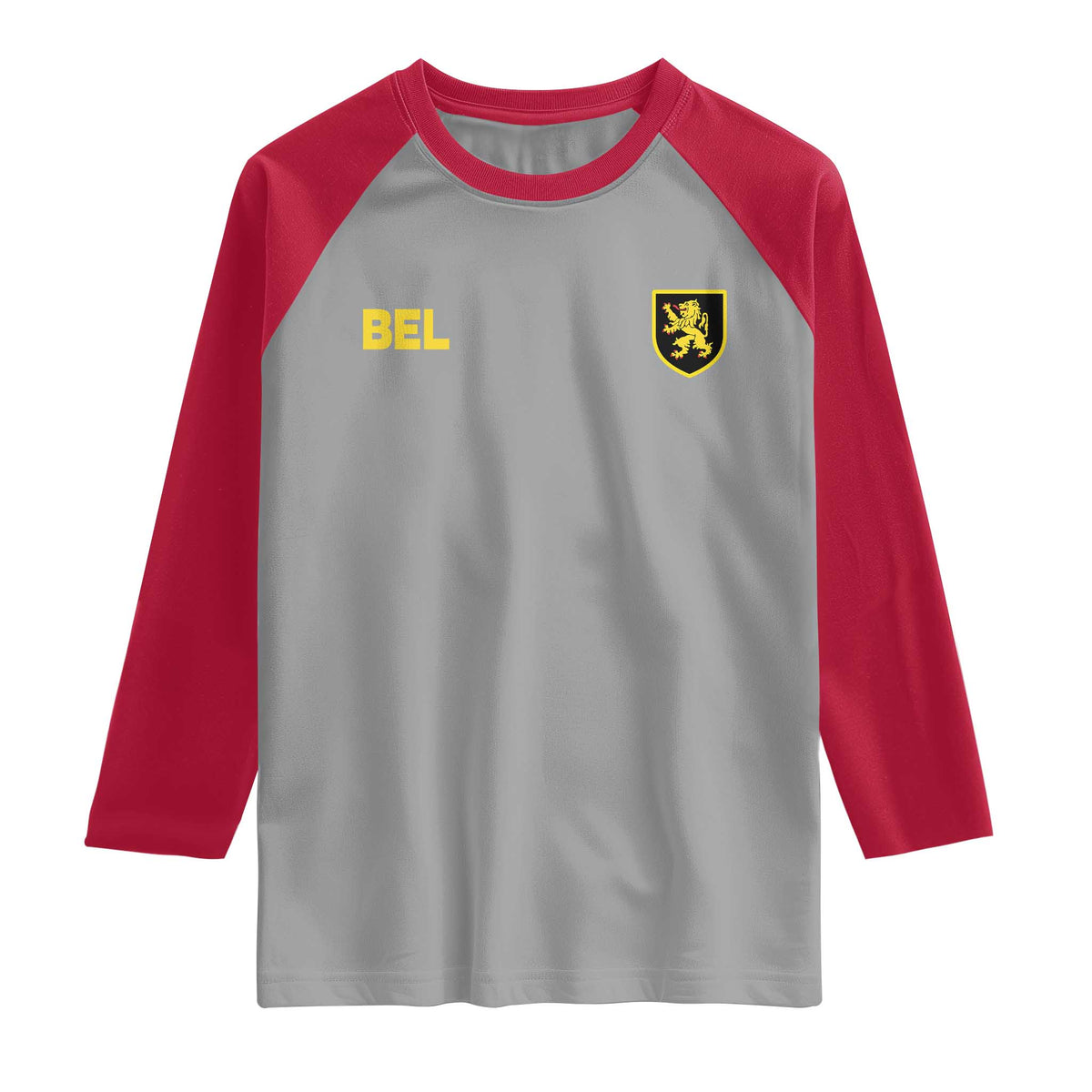Vintage Belgium Raglan Shirt Belgian Football Pride Belgium Lion Crest Soccer Graphic