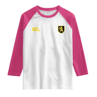 Vintage Belgium Raglan Shirt Belgian Football Pride Belgium Lion Crest Soccer Graphic