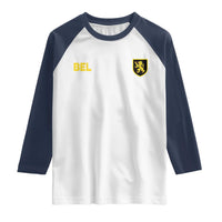 Vintage Belgium Raglan Shirt Belgian Football Pride Belgium Lion Crest Soccer Graphic