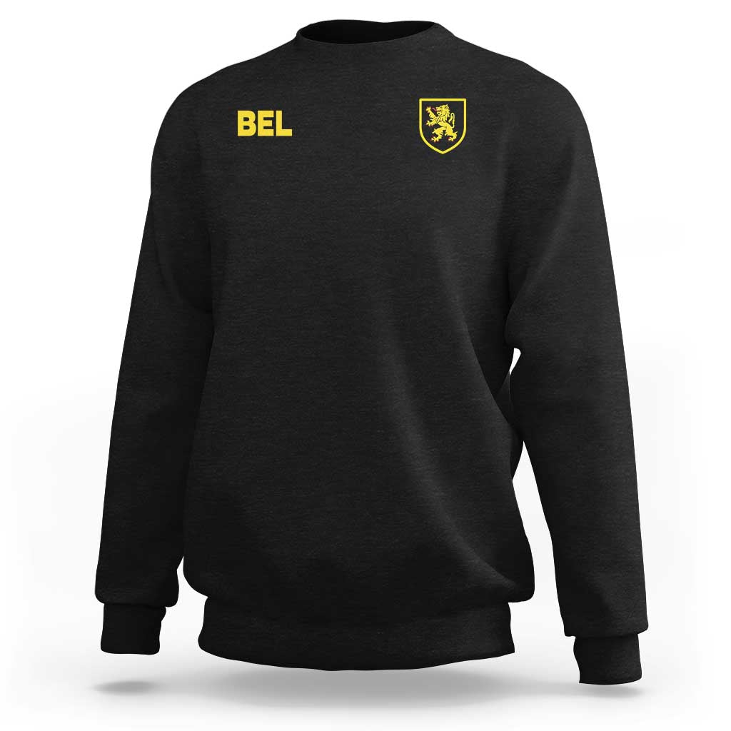 Vintage Belgium Sweatshirt Belgian Football Pride Belgium Lion Crest Soccer Graphic