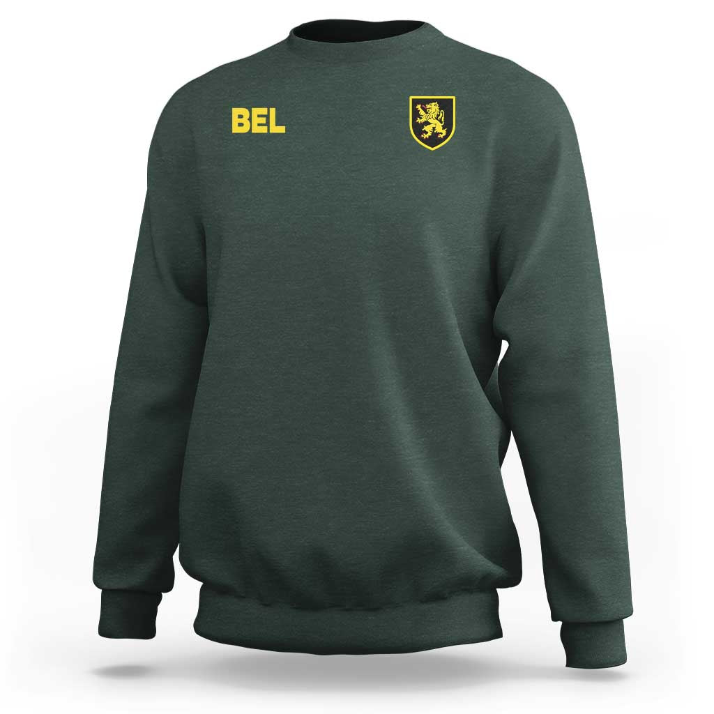 Vintage Belgium Sweatshirt Belgian Football Pride Belgium Lion Crest Soccer Graphic