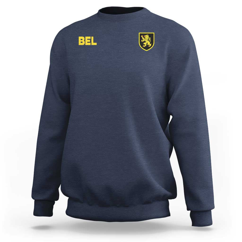 Vintage Belgium Sweatshirt Belgian Football Pride Belgium Lion Crest Soccer Graphic
