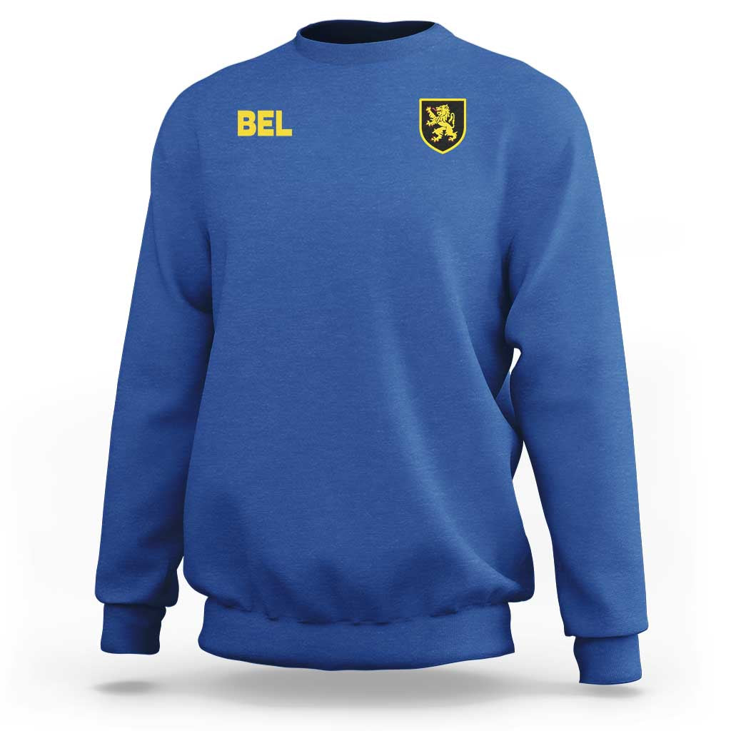 Vintage Belgium Sweatshirt Belgian Football Pride Belgium Lion Crest Soccer Graphic