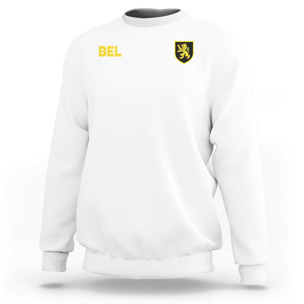 Vintage Belgium Sweatshirt Belgian Football Pride Belgium Lion Crest Soccer Graphic