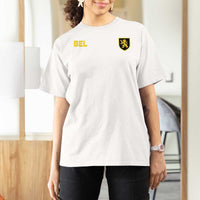 Vintage Belgium T Shirt For Women Belgian Football Pride Belgium Lion Crest Soccer Graphic