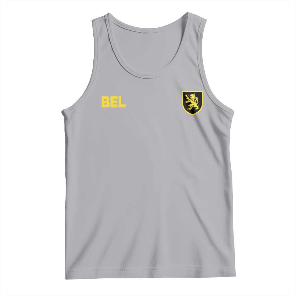 Vintage Belgium Tank Top Belgian Football Pride Belgium Lion Crest Soccer Graphic