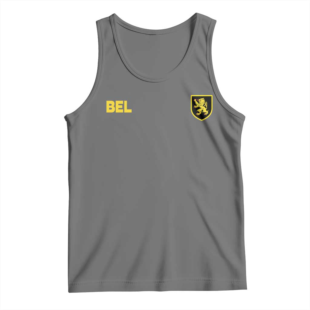 Vintage Belgium Tank Top Belgian Football Pride Belgium Lion Crest Soccer Graphic