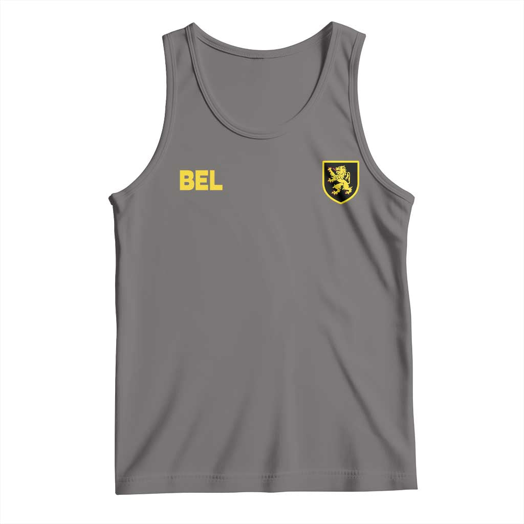 Vintage Belgium Tank Top Belgian Football Pride Belgium Lion Crest Soccer Graphic