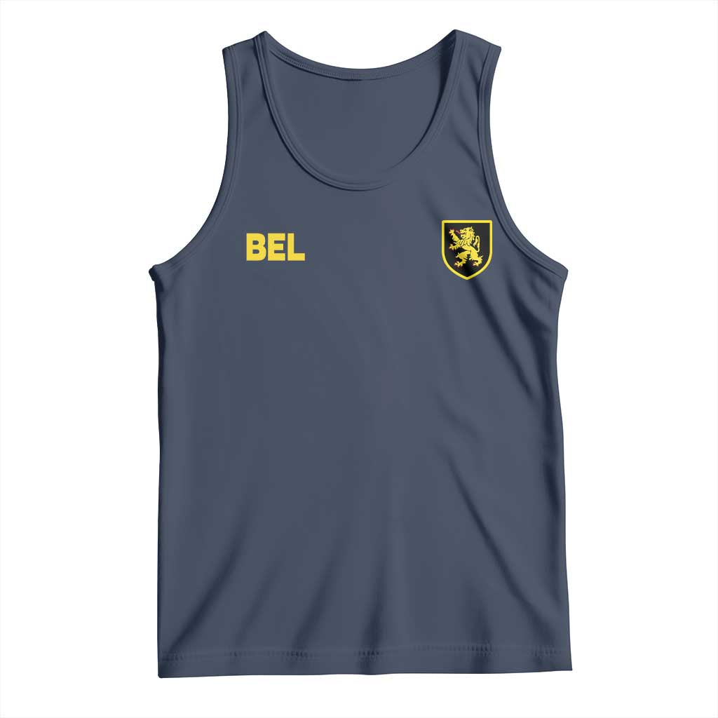 Vintage Belgium Tank Top Belgian Football Pride Belgium Lion Crest Soccer Graphic