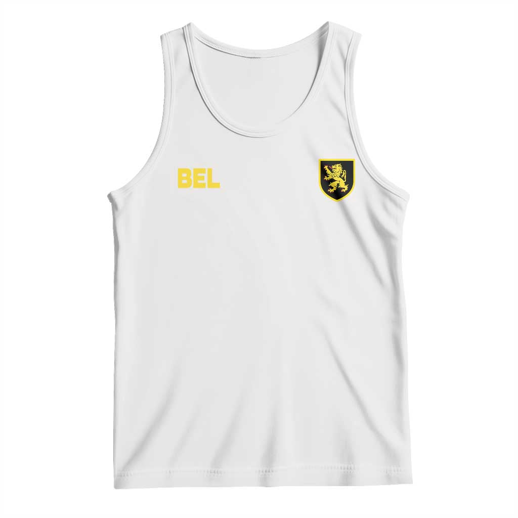 Vintage Belgium Tank Top Belgian Football Pride Belgium Lion Crest Soccer Graphic