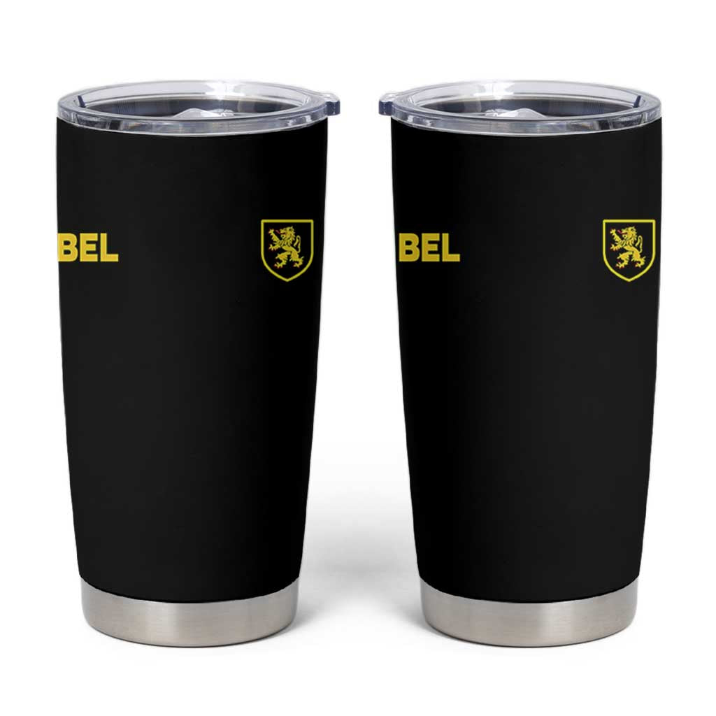 Vintage Belgium Tumbler Cup Belgian Football Pride Belgium Lion Crest Soccer Graphic