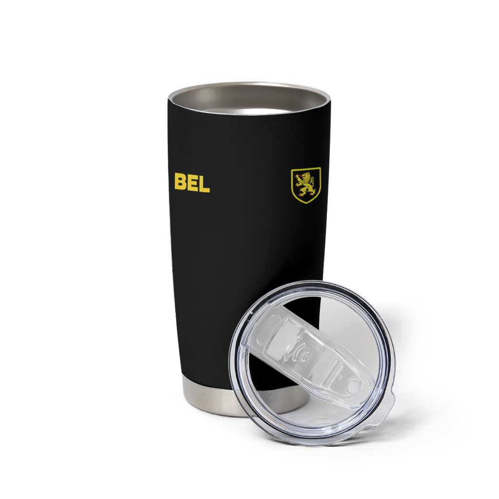 Vintage Belgium Tumbler Cup Belgian Football Pride Belgium Lion Crest Soccer Graphic