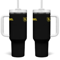 Vintage Belgium Tumbler With Handle Belgian Football Pride Belgium Lion Crest Soccer Graphic