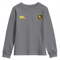 Vintage Belgium Youth Sweatshirt Belgian Football Pride Belgium Lion Crest Soccer Graphic