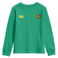 Vintage Belgium Youth Sweatshirt Belgian Football Pride Belgium Lion Crest Soccer Graphic