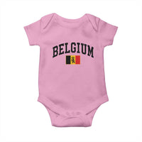 Vintage Belgium Baby Onesie Lion Royal Flag Graphic Belgian Soccer Football Pride Gift for Fans
