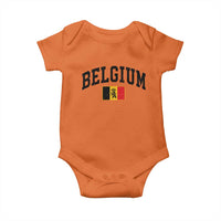 Vintage Belgium Baby Onesie Lion Royal Flag Graphic Belgian Soccer Football Pride Gift for Fans
