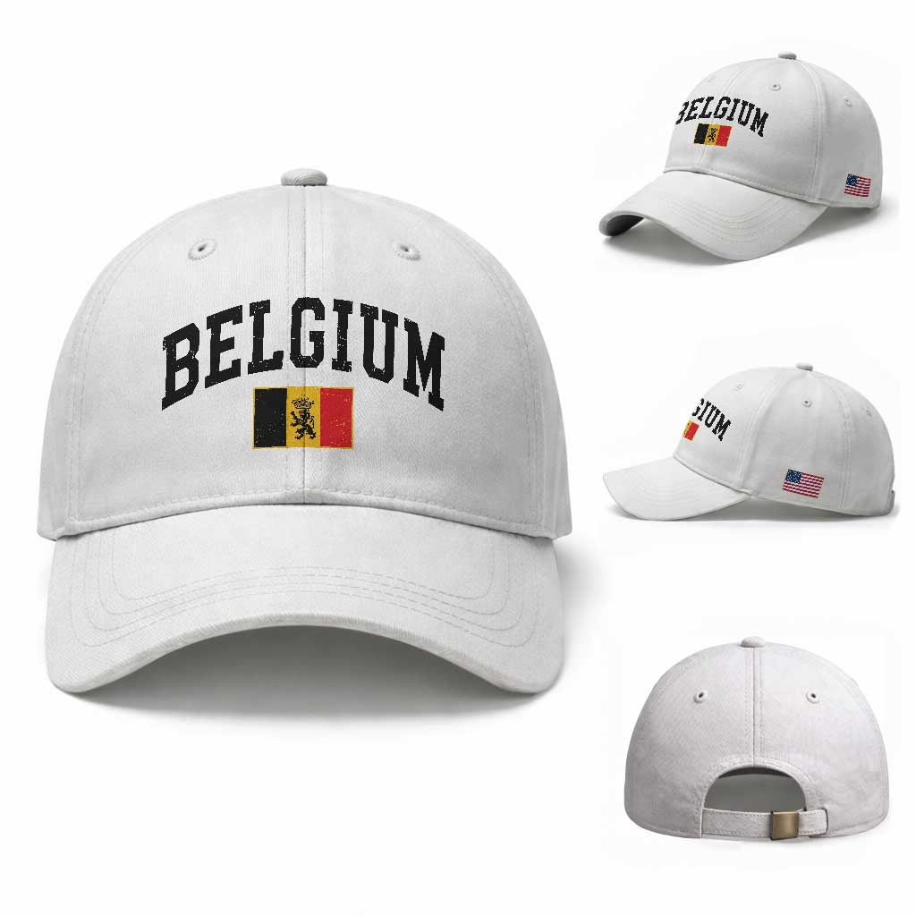 Vintage Belgium Baseball Cap Lion Royal Flag Graphic Belgian Soccer Football Pride Gift for Fans