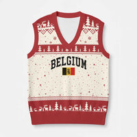 Vintage Belgium V-Neck Knit Sweater Vest Lion Royal Flag Graphic Belgian Soccer Football Pride Gift for Fans
