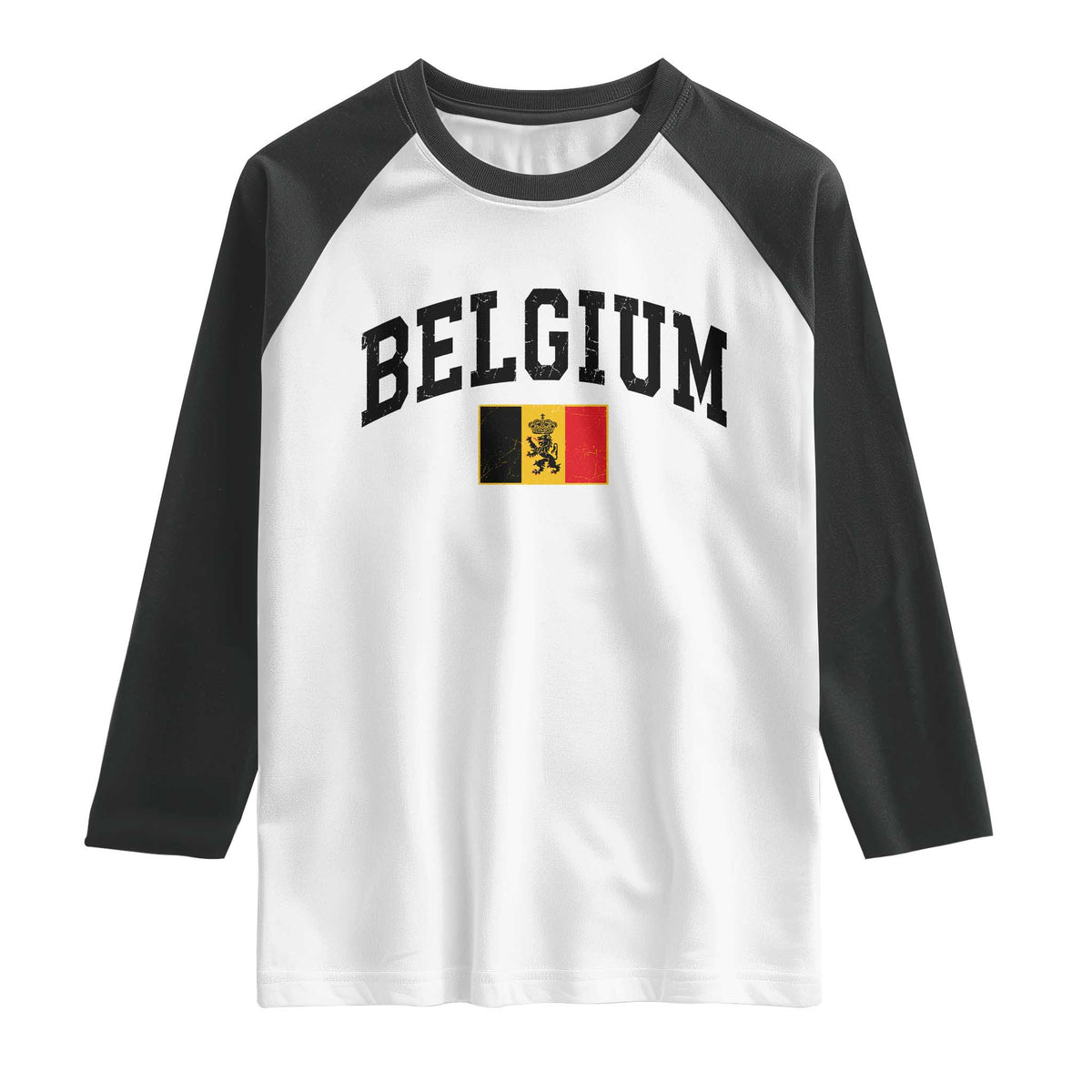 Vintage Belgium Raglan Shirt Lion Royal Flag Graphic Belgian Soccer Football Pride Gift for Fans