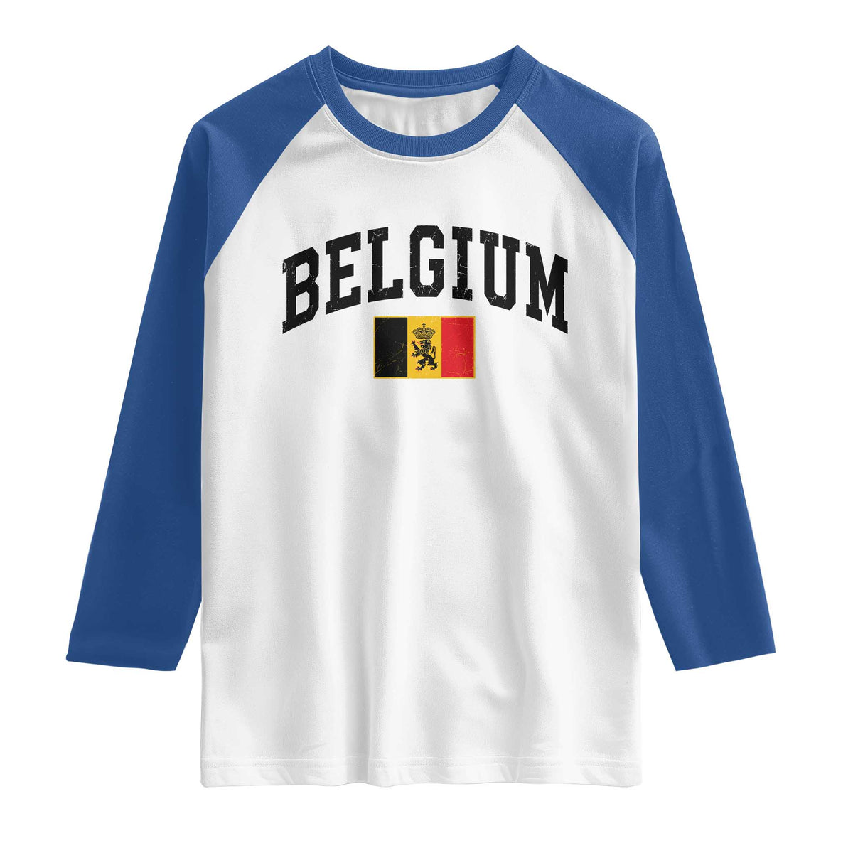 Vintage Belgium Raglan Shirt Lion Royal Flag Graphic Belgian Soccer Football Pride Gift for Fans