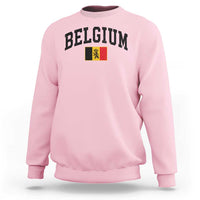 Vintage Belgium Sweatshirt Lion Royal Flag Graphic Belgian Soccer Football Pride Gift for Fans