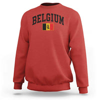 Vintage Belgium Sweatshirt Lion Royal Flag Graphic Belgian Soccer Football Pride Gift for Fans