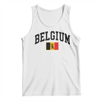 Vintage Belgium Tank Top Lion Royal Flag Graphic Belgian Soccer Football Pride Gift for Fans