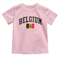 Vintage Belgium Toddler T Shirt Lion Royal Flag Graphic Belgian Soccer Football Pride Gift for Fans