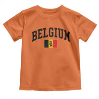 Vintage Belgium Toddler T Shirt Lion Royal Flag Graphic Belgian Soccer Football Pride Gift for Fans