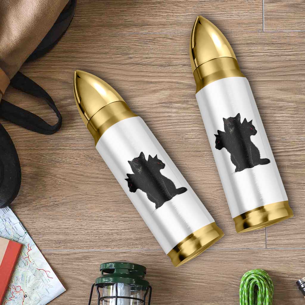Purrberus 3 Headed Black Cat Gothic Mythology Graphic Bullet Tumbler Vintage Grunge Alt 90s Halloween Goth Horror