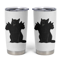 Purrberus 3 Headed Black Cat Gothic Mythology Graphic Tumbler Cup Vintage Grunge Alt 90s Halloween Goth Horror