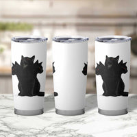 Purrberus 3 Headed Black Cat Gothic Mythology Graphic Tumbler Cup Vintage Grunge Alt 90s Halloween Goth Horror