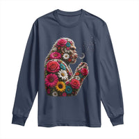 Floral Bigfoot Blowing Wishes Dandelion Long Sleeve Shirt Vintage Sasquatch Art Botanical Wildlife Graphic