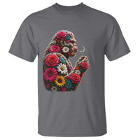 Floral Bigfoot Blowing Wishes Dandelion T Shirt Vintage Sasquatch Art Botanical Wildlife Graphic