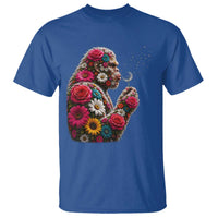 Floral Bigfoot Blowing Wishes Dandelion T Shirt Vintage Sasquatch Art Botanical Wildlife Graphic