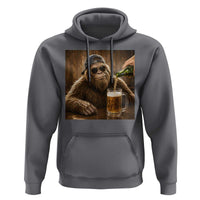 Funny Bigfoot Drinking Beer Hoodie Vintage Cool Sunglasses Sasquatch Pub Graphic