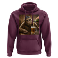Funny Bigfoot Drinking Beer Hoodie Vintage Cool Sunglasses Sasquatch Pub Graphic