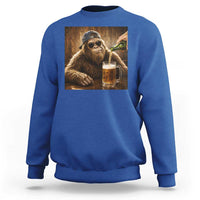 Funny Bigfoot Drinking Beer Sweatshirt Vintage Cool Sunglasses Sasquatch Pub Graphic