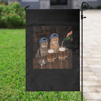 Funny Smoking Cats Drinking Beer at the Bar Garden Flag Funny Bad Boys Cigarette Kitty Gen Z Meme